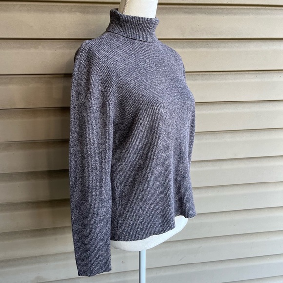 •Liz & Co.• Marled Gray Turtleneck Sweater - Size XL - Picture 4 of 7